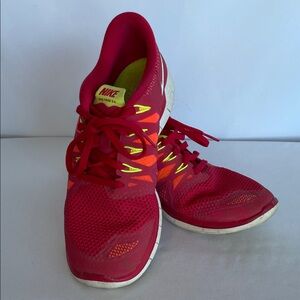 Nike Free Run Red Sneakers Size 9